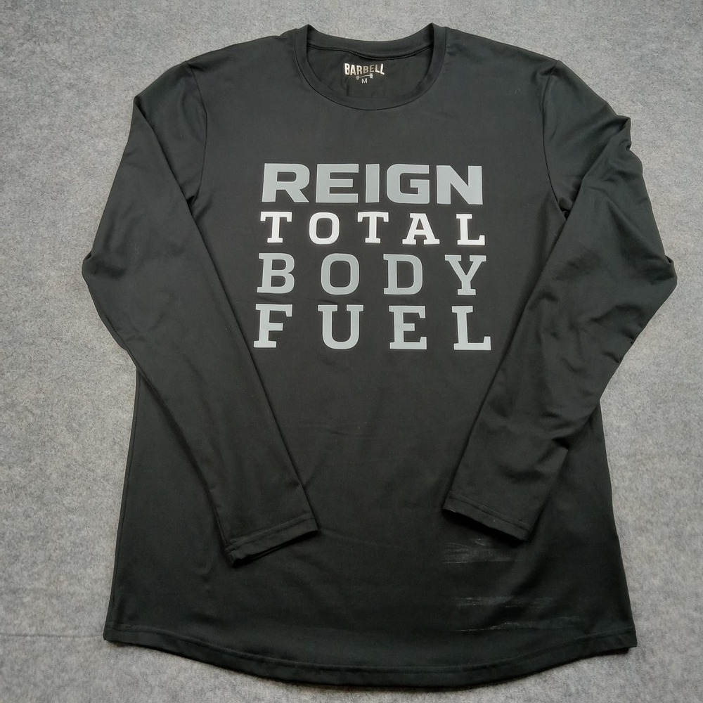 Barbell Shirt Mens Medium Running Workout‎ Performance Athletic Gym Training